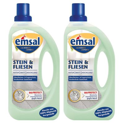 emsal Stein und Fliesen Oberflächen und Fugenschutz 2000ml 2er Pack