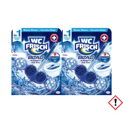 WC Frisch Blau Kraft Aktiv Chlor für blaues Wasser 50g 2er Pack