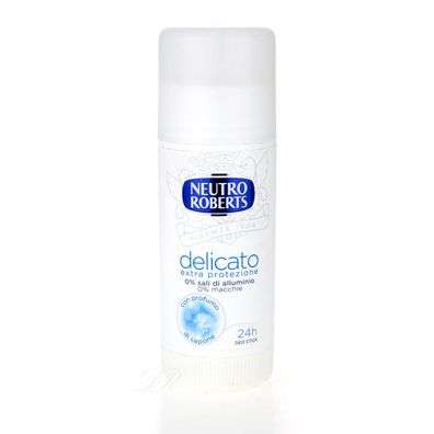 Neutro Roberts deostick Delicato extra protezione 40 ml ohne Aluminiumsalze