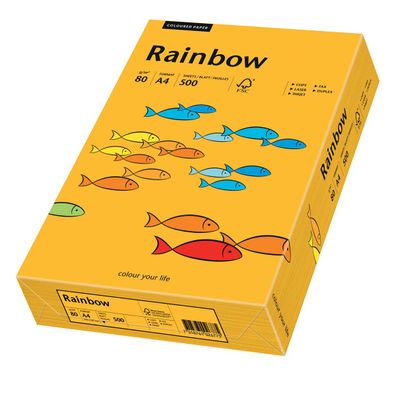 Papyrus Kopierpapier Rainbow mittelorange DIN A4 80g 500 Blatt