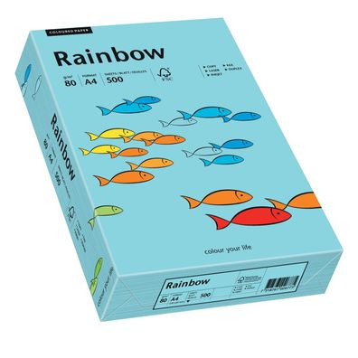 Papyrus Kopierpapier Rainbow mittelblau DIN A4 80g 500 Blatt