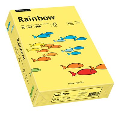 Papyrus Kopierpapier Rainbow gelb Buntpapier DIN A4 80g 500 Blatt