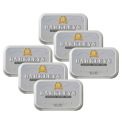 Barkleys Aniseed Pastillen mit würzigem Anis Geschmack 50g 6er Pack