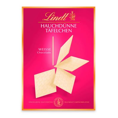 Lindt Hauchdünne Täfelchen Weiße zartschmelzende Schokolade 125g