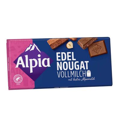Alpia Edel Nougat Milchschokolade mit Füllung aus Edel Nougat 100g