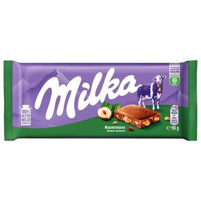 Milka Haselnuss Schokolade 24x90 g Tafeln