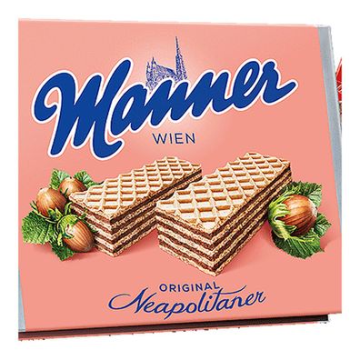 Manner Original Neapolitaner knusprige Waffeln mit Haselnusscreme 75g