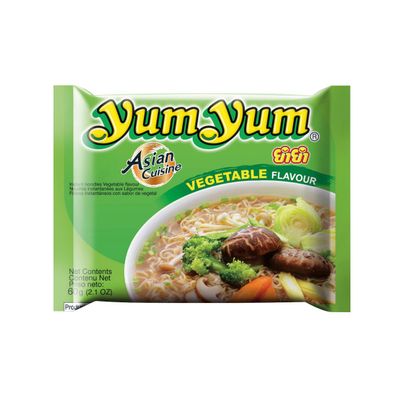 YumYum Instant Asian Nudelsuppe Bag mit Gemüse Geschmack 60g