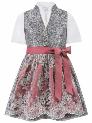 StockerpointKinderdirndl Lilly grau-bordeaux - Größe: 110-116