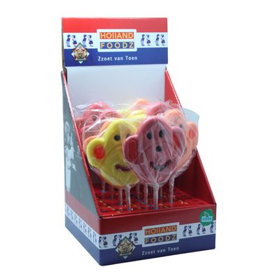 Holland Foodz Äffchen Lutscher mit Fruchtgeschmack 100g 17er Display