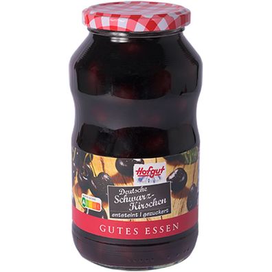 Hofgut Schwarzkirschen fruchtig süß entsteint und gezuckert 720ml