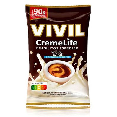 Vivil Creme Life Brasilitos Espresso Lutschbonbons zuckerfrei 90g