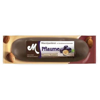 Odenwälder Marzipan Brot Pflaume und Zartbitter Schokolade 100g