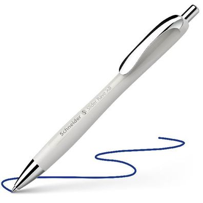 Kugelschreiber Slider Rave silver grey, Mine Slider 755 XB blau