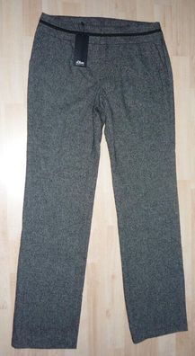 s. Oliver Damen Hose Gerades Bein Gr. 40 L34 dunkelgrau 79,95 € NEU