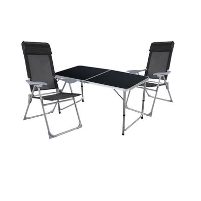 Mojawo® 3-tlg. Campinggarnitur Campingmöbel Camping Klapptisch und 2 Klappstühle