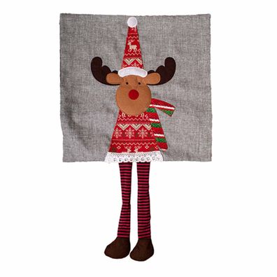 Kuschelkissen Weihnachtskissen Sofakissen Kissen Weihnachten Elch 45x45cm