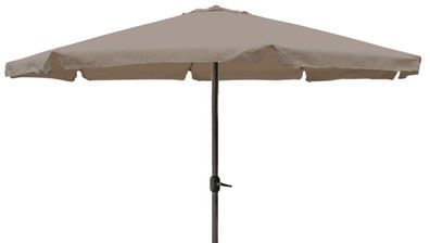 XXLSonnenschirm Kurbelschirm Ø 4m mit Kurbel Gartenschirm in Taupe