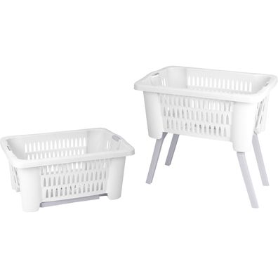 Wäschekorb Wäschesammler Wäschebox Wäschebehälter klappbaren Füßen B60xH28/58cm