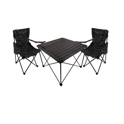 3tlg. Campingmöbel Set Camping Outdoor Gartenmöbel Tisch Stuhl L70xB70xH56cm