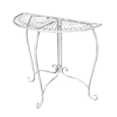 Balkontisch Wandtisch Gartentisch Gartentisch Halbrund klappbar weiß