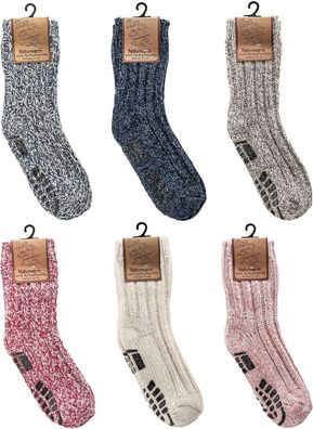 SOCKS PUR Norwegersöckchen, mit Wolle für Babys und Kinder ABS - Druck 3 Paar