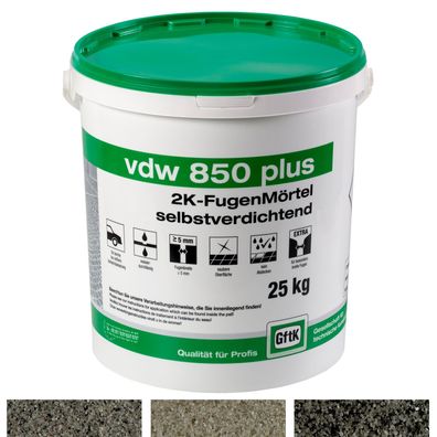 vdw 850 plus 2K-Fugenmörtel 25kg selbstverdichtend