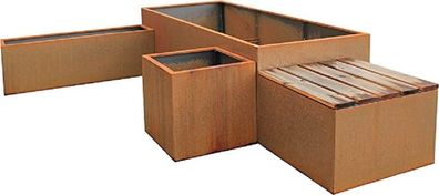 Palatino Exclusive Line Hochbeet/Pflanzkübel Lotte aus Corten-Stahl 80 x 40, Tiefe