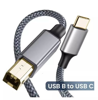 USB-C auf USB-B Kabel Druckerkabel Datenkabel Scanner Midi Audio Drucker Laptop