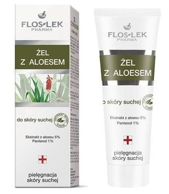 Flos-Lek Aloe-Gel für trockene Haut 50ml