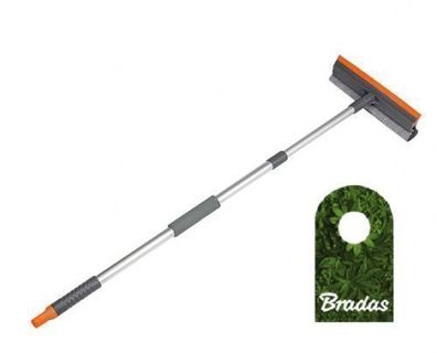 Fensterwischer 10" Teleskop 75-120cm mit Schwamm Abziehlippe BRADAS