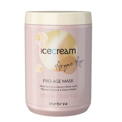 Inebrya Ice Cream Argan Age Shine Mask mit Arganöl, 1000ml