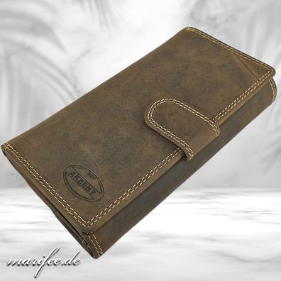 Damen-Echtleder-Geldbörse, 21 Fächer, Wildleder Art.-Nr. 13187