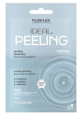 Flos-Lek Ideale Peeling Creme fér Gesicht, Hals & Dekollet, 2 x 4 ml