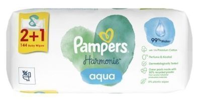 Pampers Harmonie Aqua Feuchttücher, 3x48 Stück