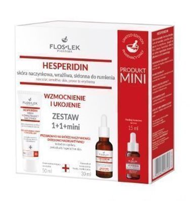 Hesperidin-Stärkungs- & Beruhigungspflege-Set von Flos-Lek: Creme 50ml, Konzentrat 30