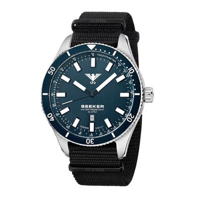 KHS - KHS. Seesblu. NB - Armbanduhr - Herren - Quarz - Seeker Steel Blau
