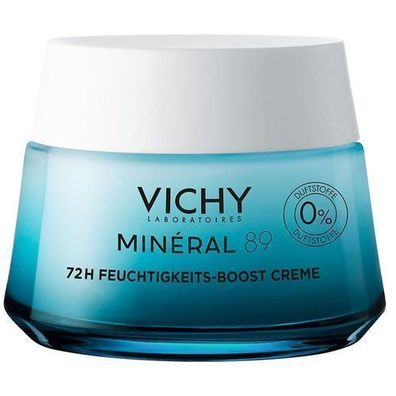 Vichy Mineral 89, Duftfreie Feuchtigkeitspflege und Aufbaucreme 72h, 50ml