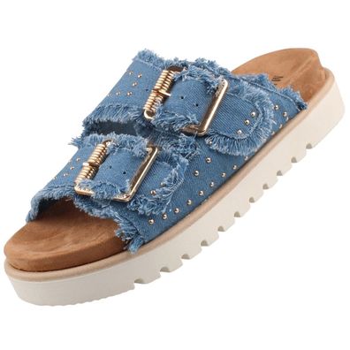 Mustang Damen Sandalen Jeansblau 1388807/841