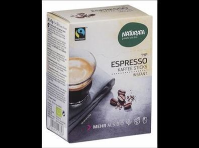 Naturata 6x Espresso Kaffee-Sticks Bohnenkaffee, instant 25x2g