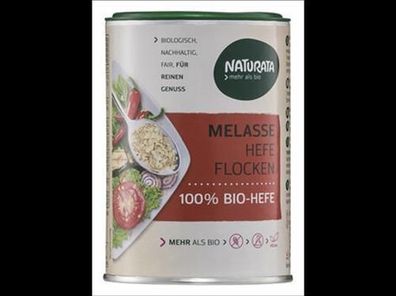 Naturata 6x Melasse Hefeflocken, 100 % Bio-Hefe 100g