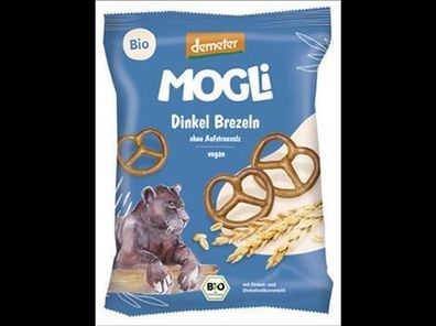 MOGLi Naturkost GmbH 3x Dinkel Brezeln ohne Aufstreusalz 50g