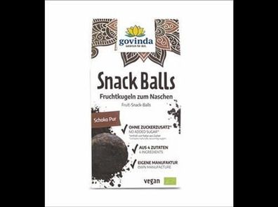 Govinda 6x Snack Balls Schoko Pur 100g