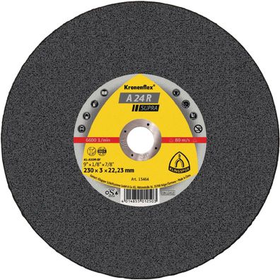 Trennscheibe A 24 R Supra D125x2,5mm gekr. STA Bohr.22,23mm Klingspor