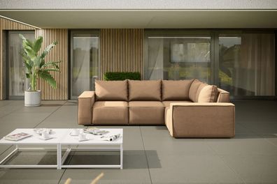 Gartenmöbel Ecksofa für den Garten SONNE, Gartenmöbel eckcouch Capucino Links