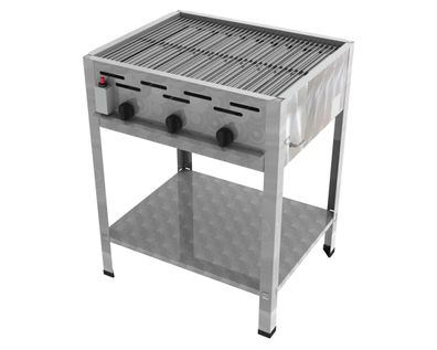 ChattenGlut Gastrobräter 3-flammig 13,5kW mit Edelstahlrost