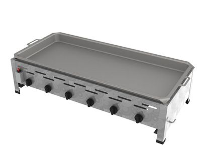 ChattenGlut Gastrobräter 6-flammig 27kW mit Edelstahlpfanne