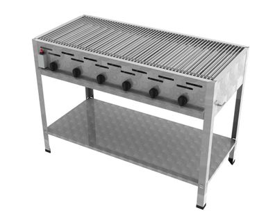 ChattenGlut Gastrobräter 6-flammig 27kW mit Einzelne Edelstahlstäbe als Rost