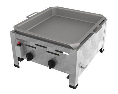 ChattenGlut Gastrobräter 2-flammig 7,3kW mit Edelstahlpfanne