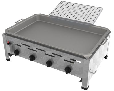 ChattenGlut Gastrobräter 4-flammig 18kW mit Reibekuchen Aufsatz